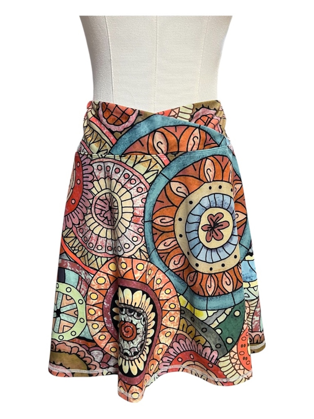 EUC LouKeith Multicolor Mixed Print Pull-On Skort | Size XL